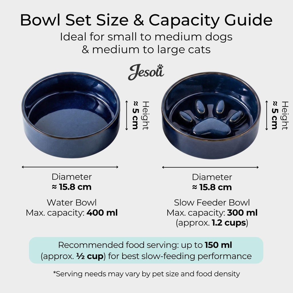 Paw Maze Ceramic Bowl Set