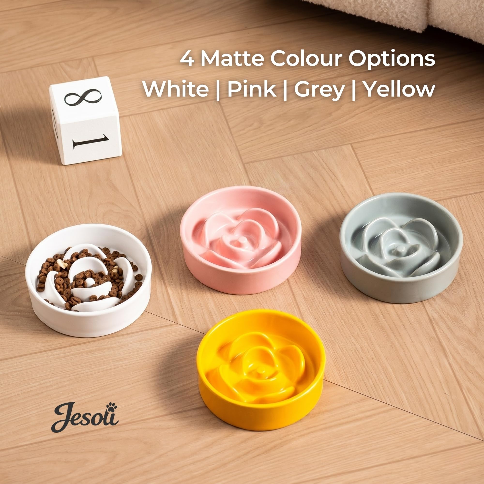 Petal Ceramic Slow Feeder for Medium-Large Dogs