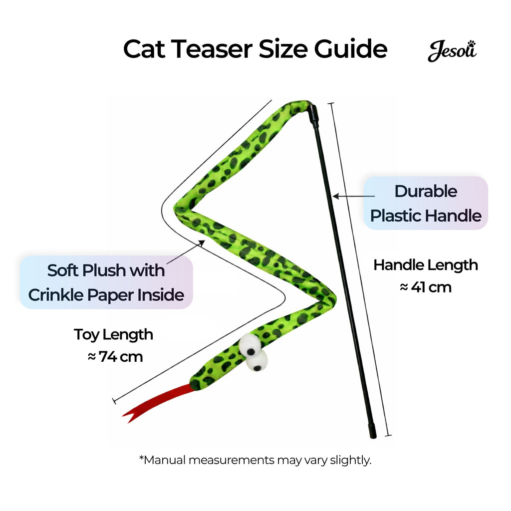 Cat Toy Starter Pack: Tunnel, Teaser Wand & Crinkle Toy