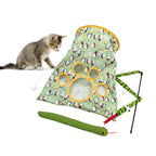 Cat Toy Starter Pack: Tunnel, Teaser Wand & Crinkle Toy