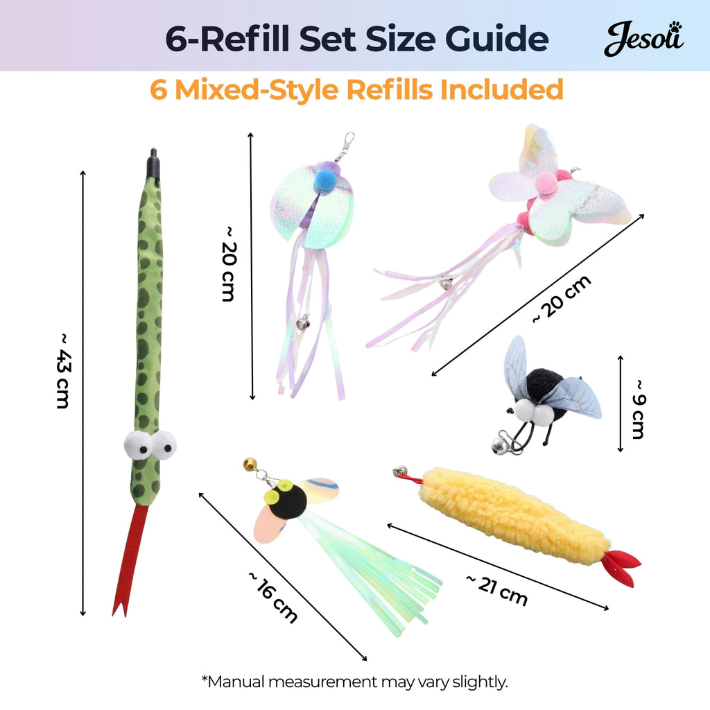 13-Piece Fishing Rod Cat Teaser Set