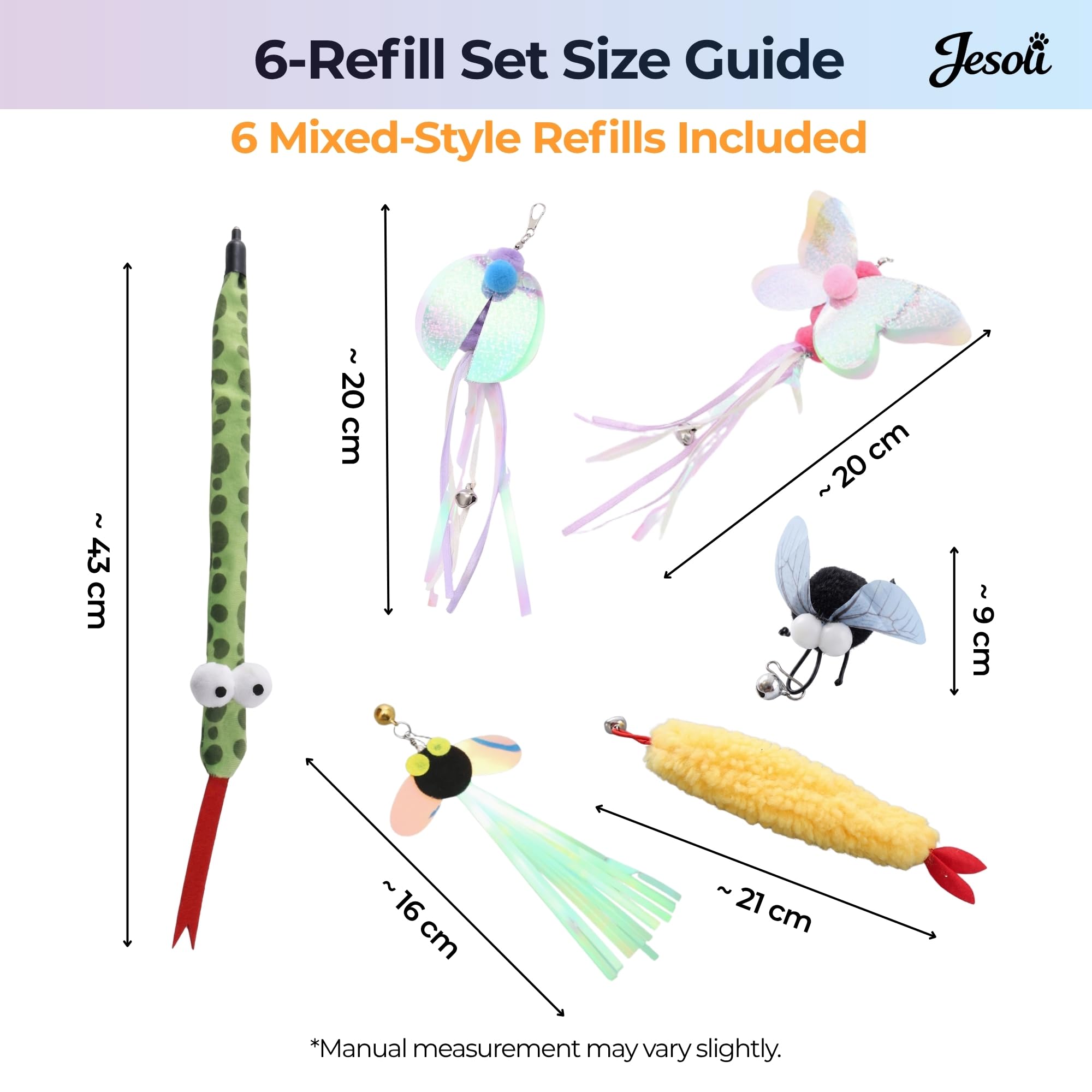 13-Piece Fishing Rod Cat Teaser Set