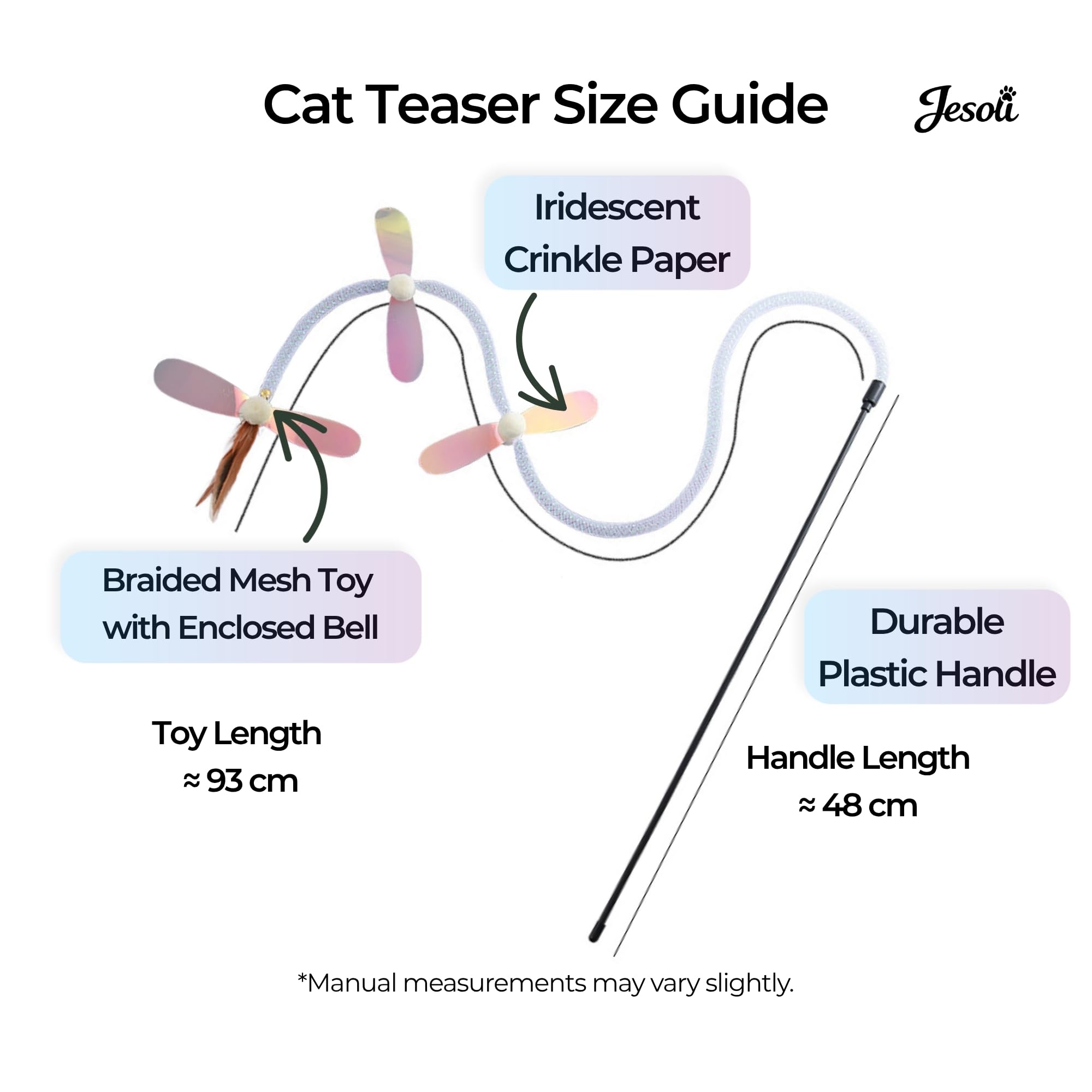 Cat Toy Starter Pack: Tunnel, Teaser Wand & Crinkle Toy