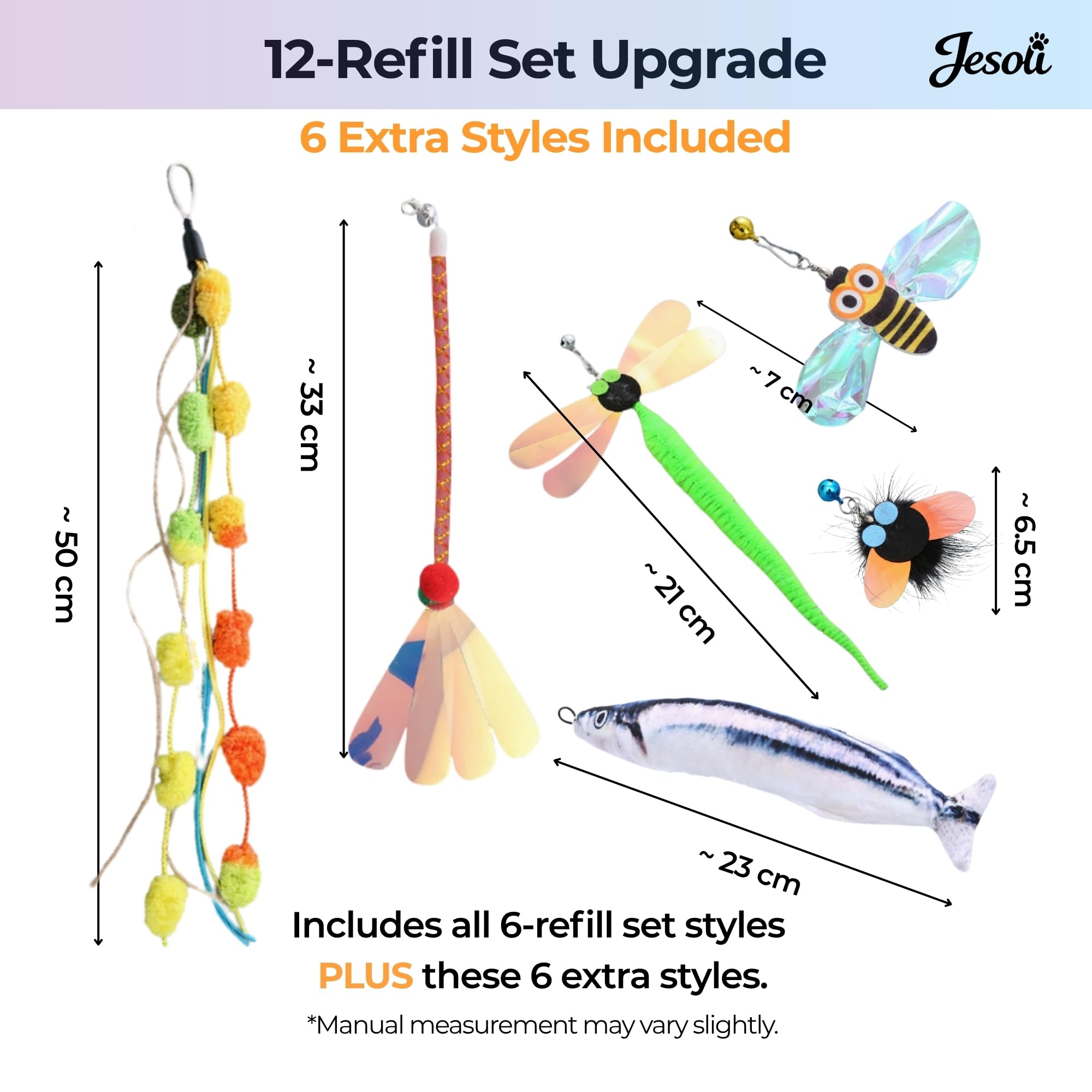 13-Piece Fishing Rod Cat Teaser Set