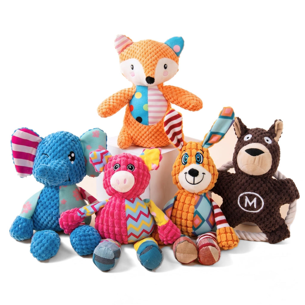 Plush Squeaky Dog Toy Bundle