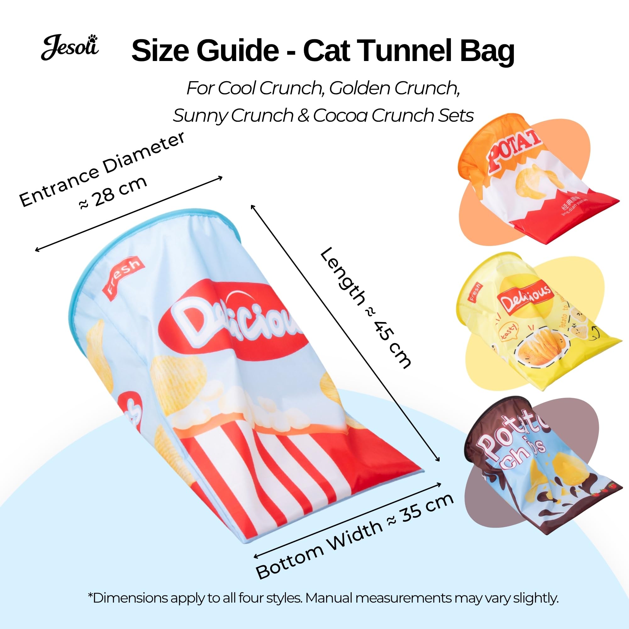 Cat Toy Starter Pack: Tunnel, Teaser Wand & Crinkle Toy
