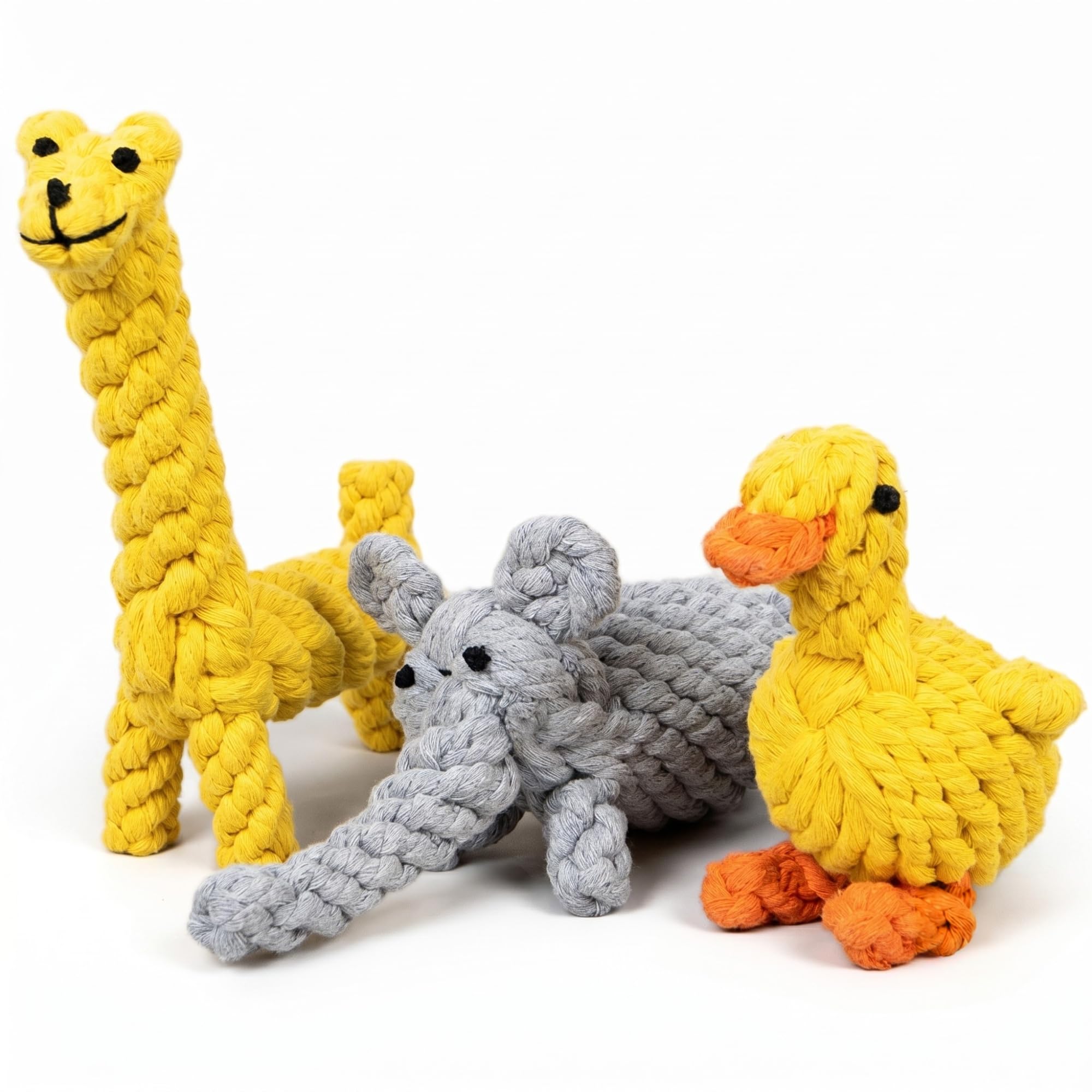 Knotted Animal Rope Toy Set