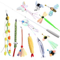 13-Piece Fishing Rod Cat Teaser Set