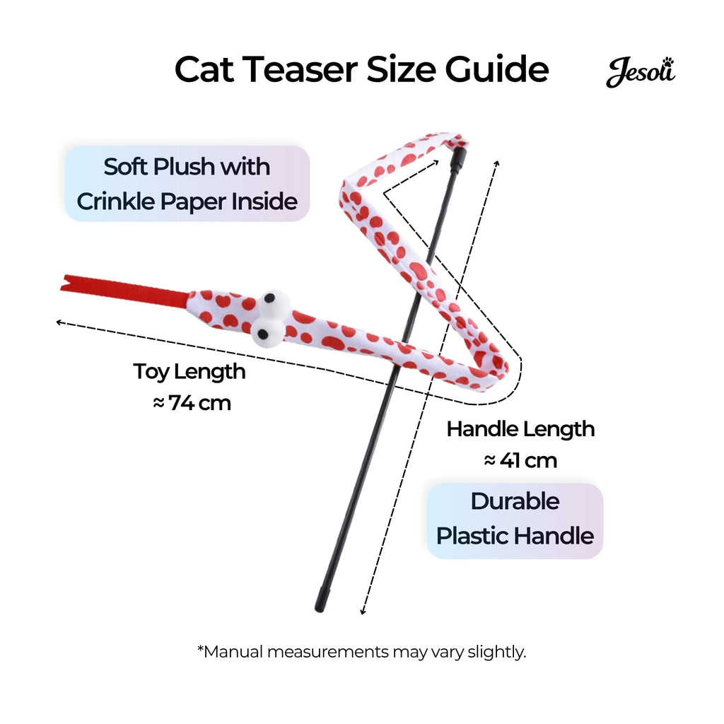 Cat Toy Starter Pack: Tunnel, Teaser Wand & Crinkle Toy