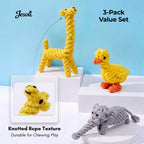Knotted Animal Rope Toy Set
