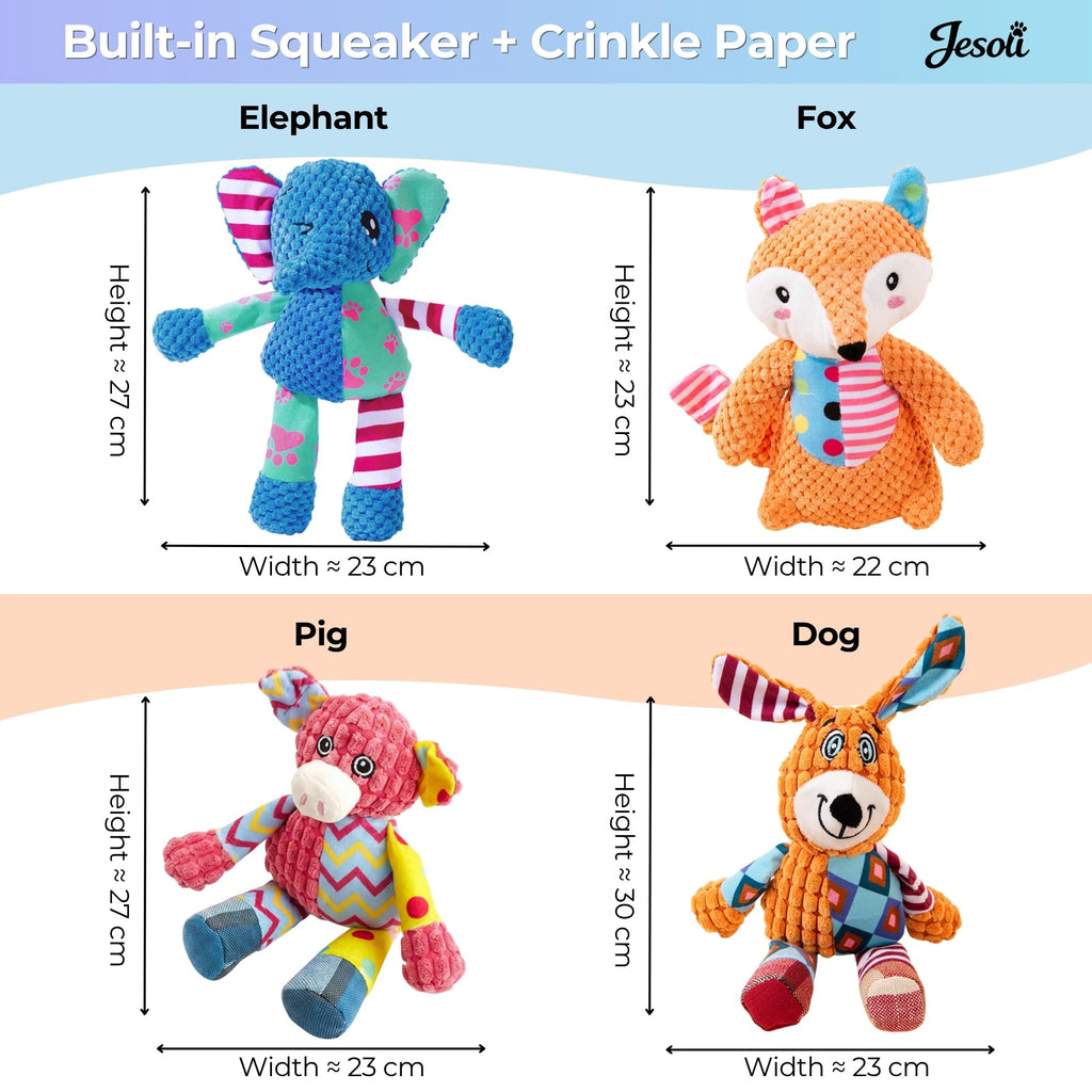 Plush Squeaky Dog Toy Bundle