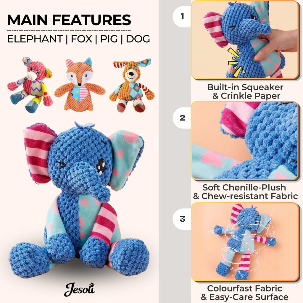 Plush Squeaky Dog Toy Bundle