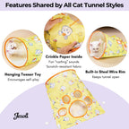 Cat Toy Starter Pack: Tunnel, Teaser Wand & Crinkle Toy